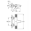 Mitigeur bain / douche thermostatique GROHE Precision Feel Cool Sunrise schéma