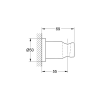 Support mural pour douchette GROHE Rainshower Cool Sunrise schéma