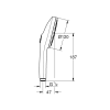 Douchette 3 jets GROHE Vitalio Joy+ 120 Cool Sunrise schéma