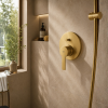 Façade robinet encastré monocommande 2 sorties GROHE Lineare Cool Sunrise ambiance