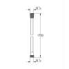 Flexible douche 175 cm GROHE Silverflex TwistStop Cool Sunrise schéma