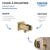 Coude à encastrer 1/2" avec support GROHE Rainshower Cool Sunrise présentation