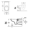 Cuvette WC suspendu PMR sans bride VILLEROY & BOCH ViCare blanc + Abattant | Batinea