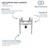 Les points forts du bâti-support sol et mur IDEAL STANDARD ProSys pour bidet