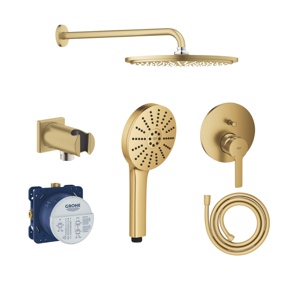 Ensemble GROHE douche de tête murale face