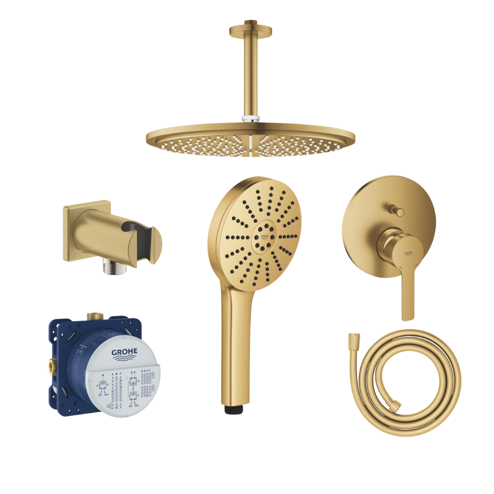 Ensemble GROHE douche de tête plafond face