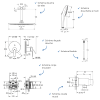 Ensemble GROHE douche de tête plafond schéma