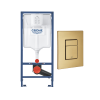 Bâti-support en applique GROHE Rapid SL  + Plaque commande GROHE Skate Cosmopolitan Cool Sunrise face