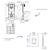 Bâti-support autoportant GROHE Solido  + Plaque commande GROHE Skate Cosmopolitan Cool Sunrise schéma