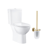 Pack WC à poser sans bride GROHE Quickfix abattant déclipsable + Porte-balai WC Cool Sunrise face