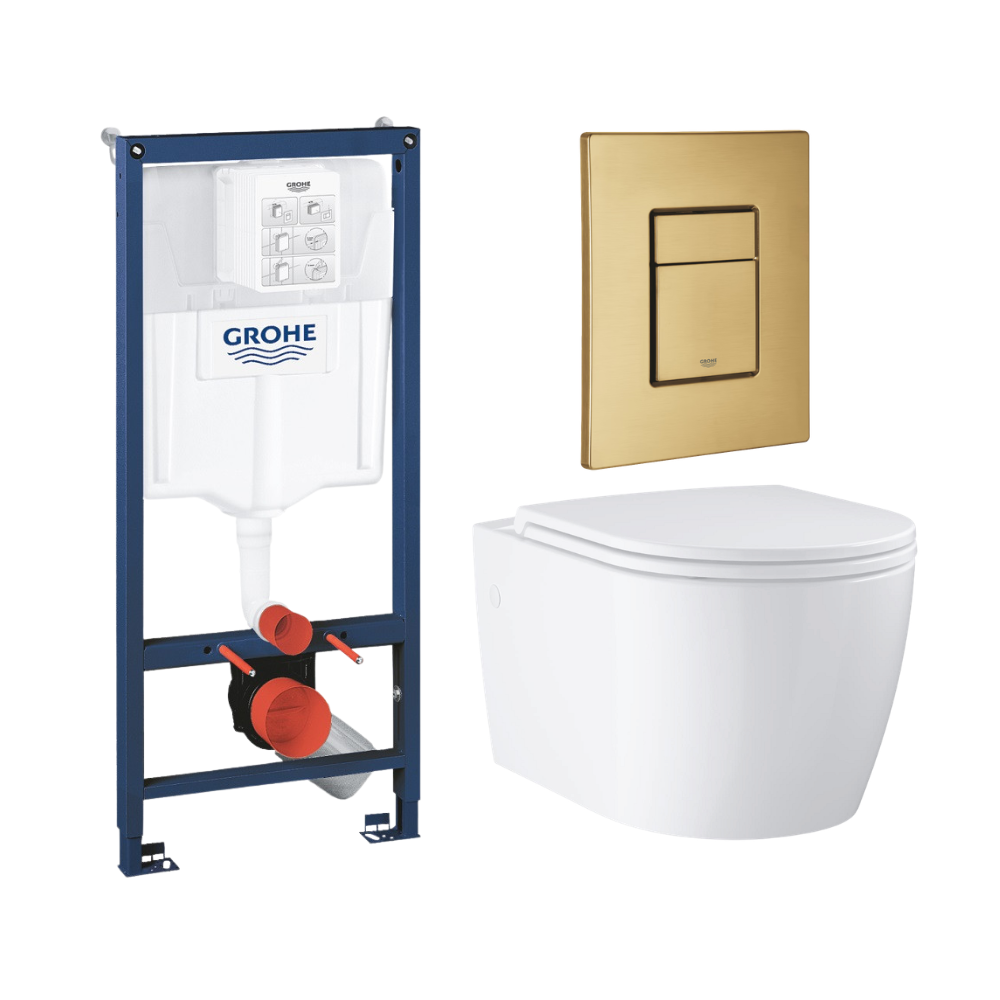 Pack bâti-support GROHE Rapid SL mur porteur + WC suspendu sans bride face
