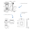 Pack bâti-support GROHE Rapid SL mur porteur + WC suspendu sans bride schéma
