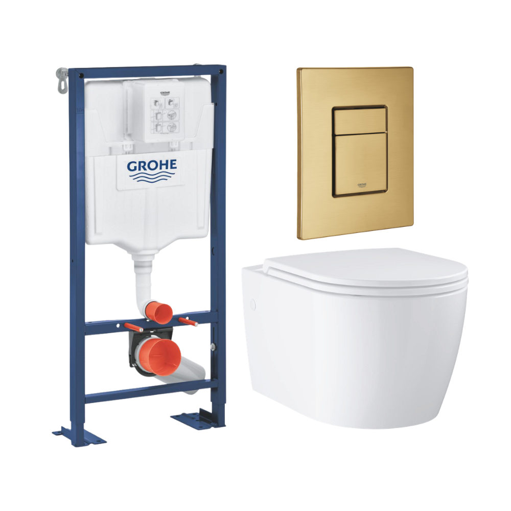 Pack bâti-support GROHE Solido + WC suspendu sans bride face