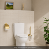 Pack WC à poser sans bride GROHE Quickfix abattant frein de chute + Dérouleur papier mural + Porte-balai Cool Sunrise ambiance