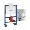 Bâti-support WC hauteur réduite GROHE Rapid SL avec plaque de commande Surf face