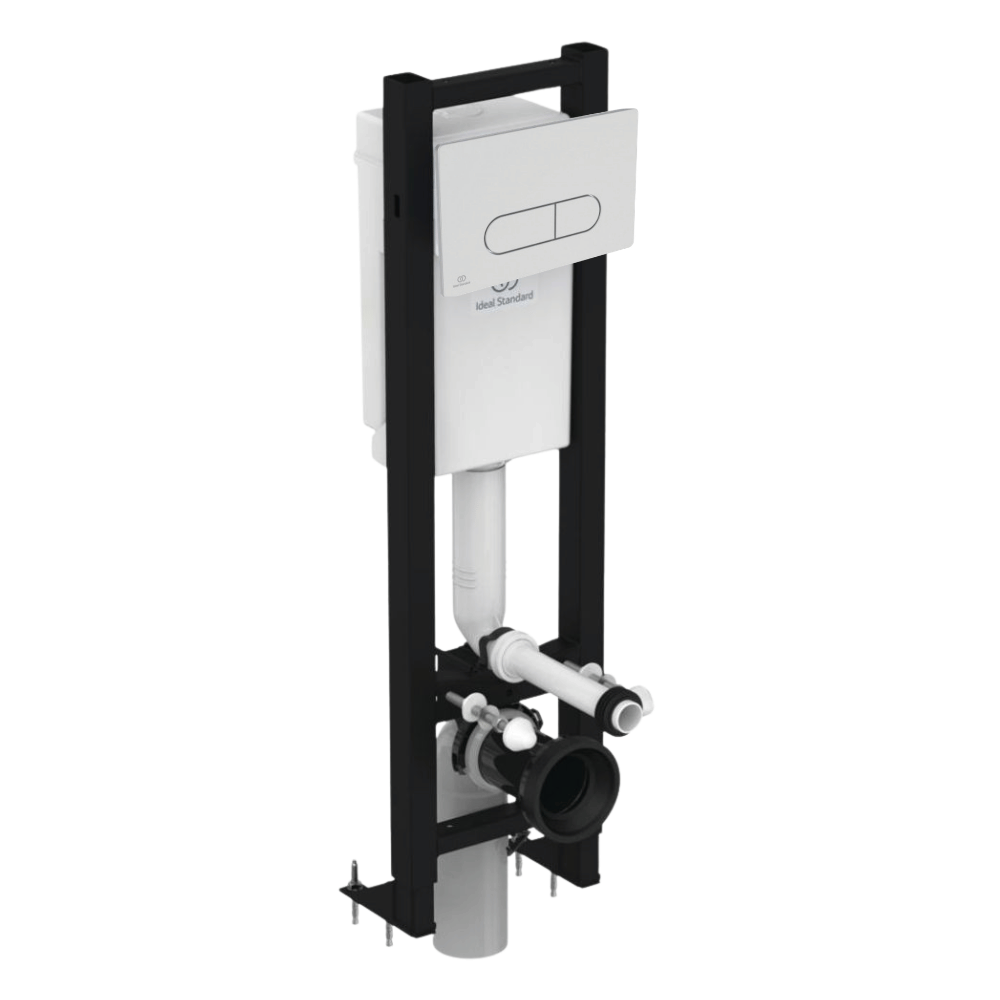 Bâti-support autoportant gain de place IDEAL STANDARD éco certifié NF + plaque rectangulaire