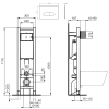 Bâti-support autoportant gain de place IDEAL STANDARD éco certifié NF + plaque restangle R042767_R0115AC | Batinea