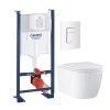Pack WC suspendu sans bride GROHE Start Round Ceramic face