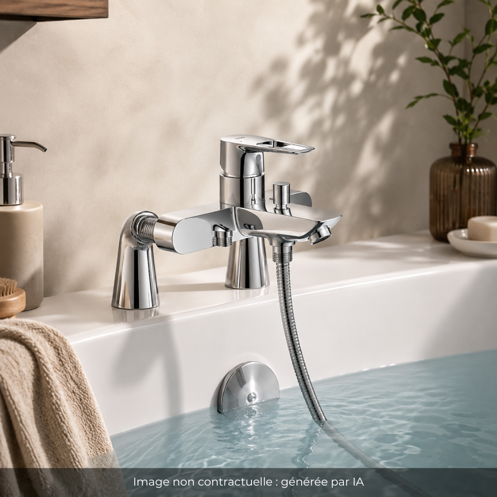 Mitigeur baignoire mécanique Grohe Start Loop avec colonnettes Idro'Flex ambiance