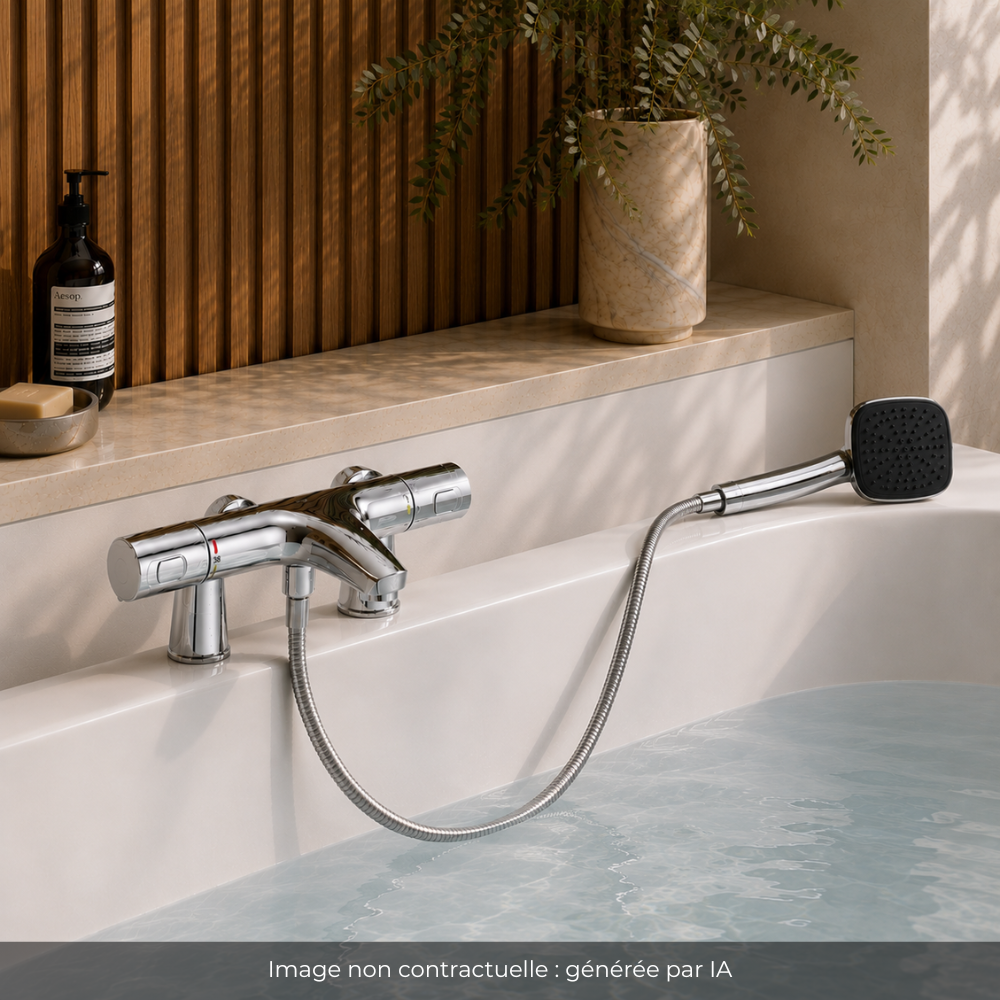 Pack GROHE Precision Trend avec colonnettes douchette carrée ambiance