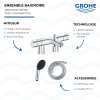 Pack GROHE Precision Trend avec colonnettes douchette ronde présentation