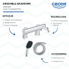 Ensemble GROHE Essence avec colonnettes Idro'Flex douchette carrée présentation