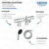 Ensemble GROHE Grohtherm 800 douchette ronde présentation