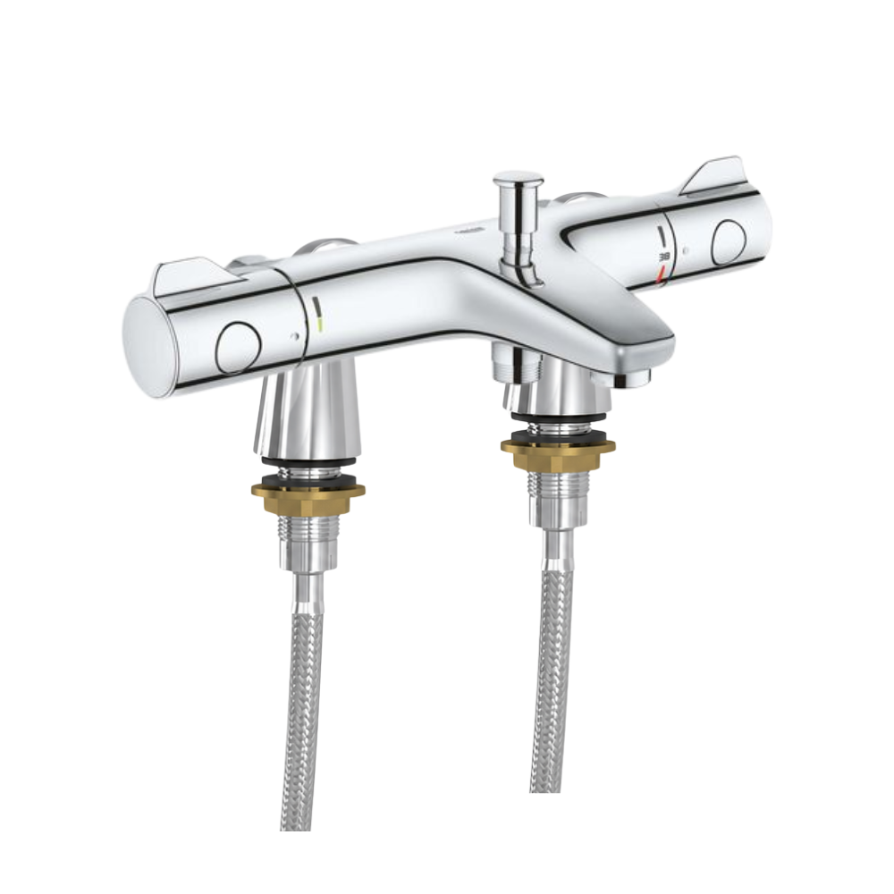 Mitigeur baignoire thermostatique GROHE Grohtherm 800 avec colonnettes Idro'Flex face