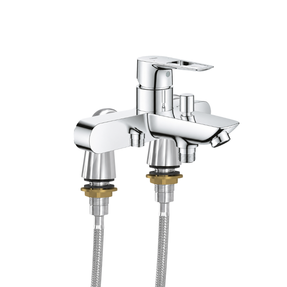 Mitigeur baignoire mécanique Grohe Start Loop avec colonnettes Idro'Flex face