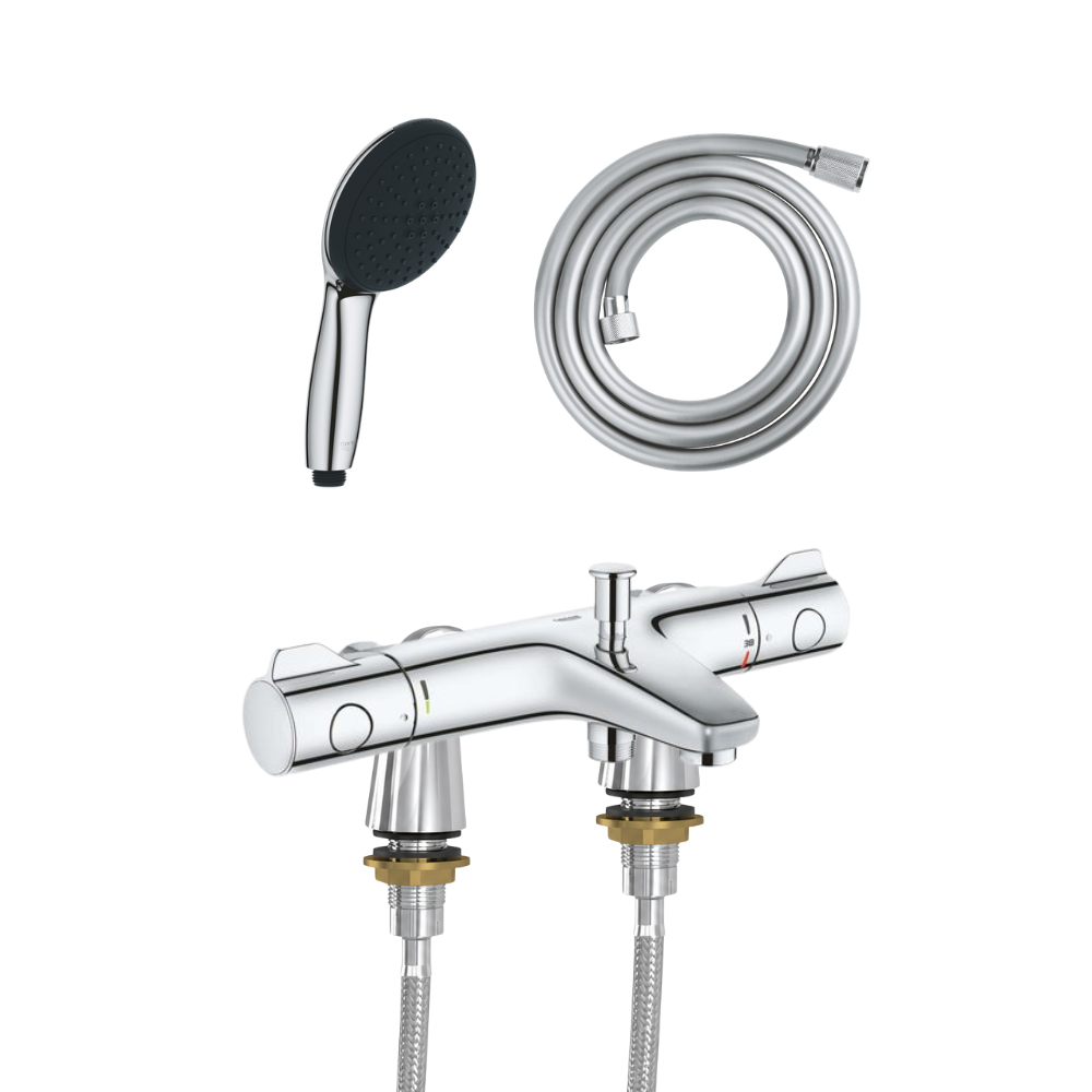 Pack GROHE Precision Trend avec colonnettes douchette ronde face
