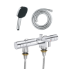Ensemble GROHE Precision Get avec colonnettes douchette carrée face