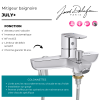 Mitigeur baignoire JACOB DELAFON July+ avec colonnettes Idro'Flex