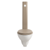 Pack WC suspendu GRIFFON 1950 Le Tube avec abattant frein de chute + Bâti-support autoportant Sable brut face