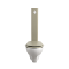 Pack WC suspendu GRIFFON 1950 Le Tube avec abattant frein de chute + Bâti-support autoportant Galet anodisé face