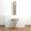 Pack WC suspendu GRIFFON 1950 Le Tube avec abattant frein de chute + Bâti-support autoportant Sable brut ambiance