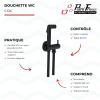 Douchette WC PAINI Cox ronde avec support et flexible| Batinea