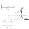 Mitigeur bain douche mécanique VILLEROY & BOCH Loop & Friends chromé TVT10650115361 + colonnettes Idro'Flex  | Batinea