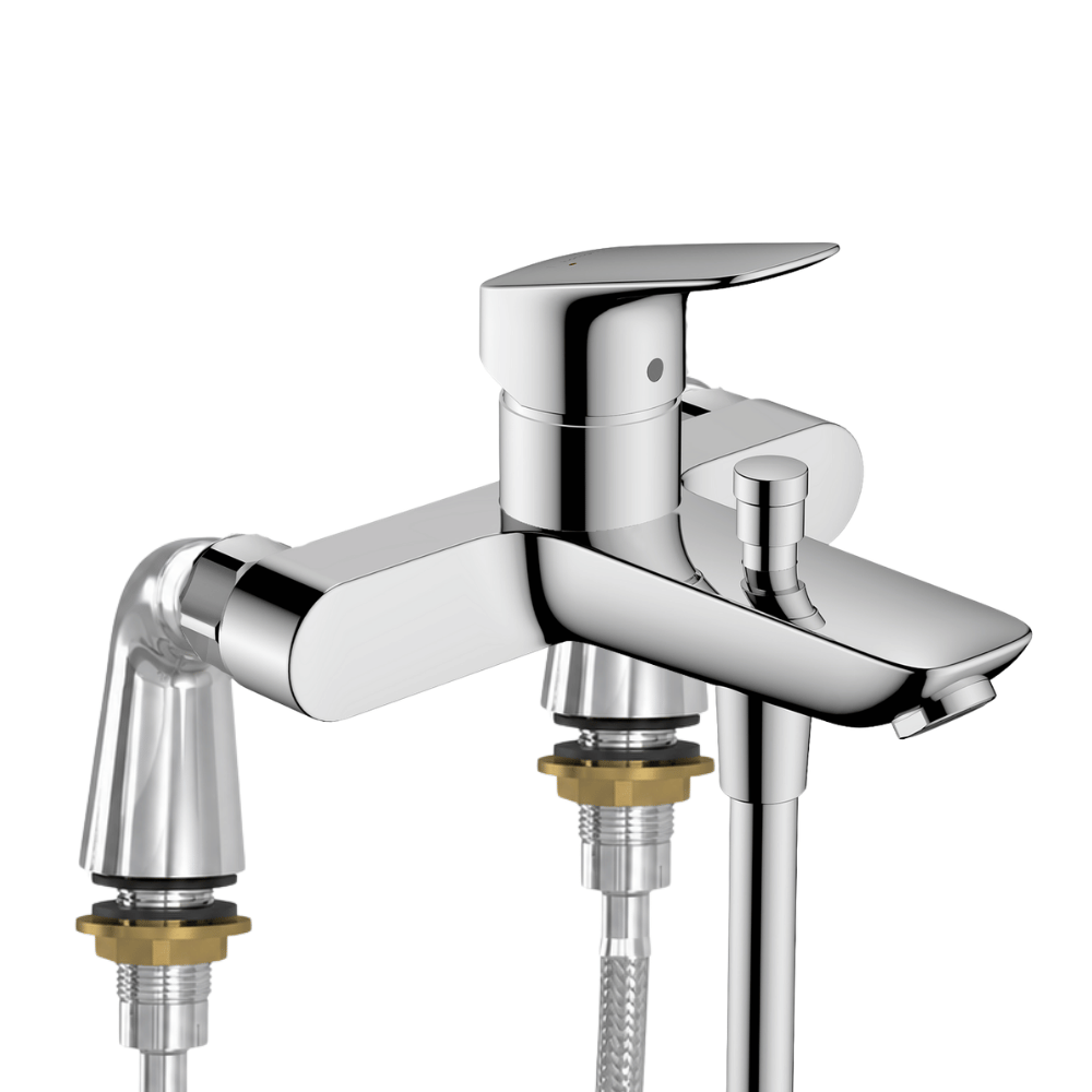 Mitigeur bain douche mécanique HANSGROHE Logis + colonnettes Idro'Flex Chromé