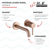Mitigeur lavabo mural avec corps d'encastrement PAINI Ortence bronze cuivré présentation