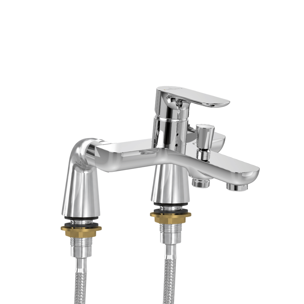 Mitigeur bain douche mécanique VILLEROY & BOCH O.novo + colonnettes Idro'Flex Chromé