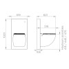 Pack WC suspendu broyeur WATERMATIC W40SP Silence Box Design schéma