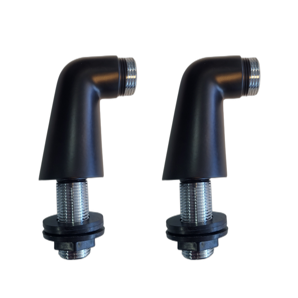Lot de 2 colonnettes rondes ANQUIER Noir mat face