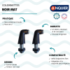 Lot de 2 colonnettes rondes ANQUIER Noir mat avantages