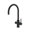 Robinet cuisine bec standard ROCA Aquafy noir mat avec cartouche filtre à eau