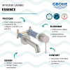 Mitigeur mural lavabo GROHE Essence Taille M supersteel avec corps encastré avantages