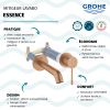 Mitigeur mural lavabo GROHE Essence Taille M warm sunset brossé avec corps encastré avantages