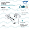 Mitigeur mural lavabo GROHE Essence Taille M chromé avantages