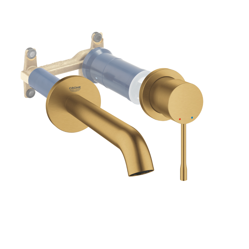 Mitigeur mural lavabo GROHE Essence Taille L cool sunirse brossé avec corps encastré
