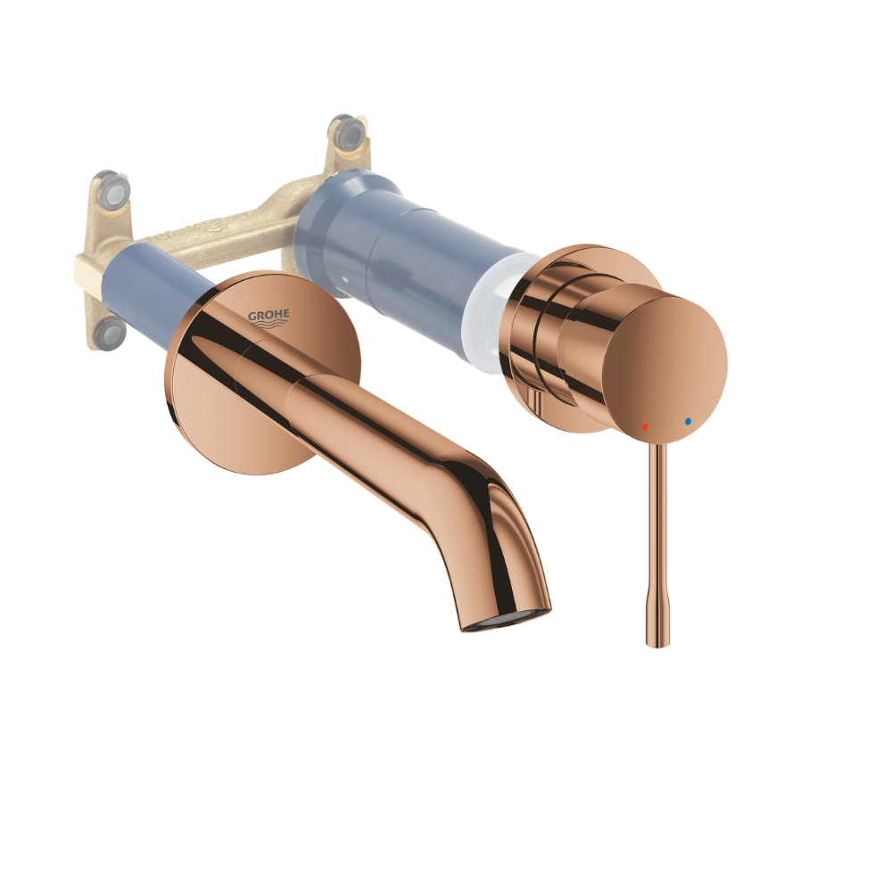 Mitigeur mural lavabo GROHE Essence Taille L warm sunset avec corps encastré