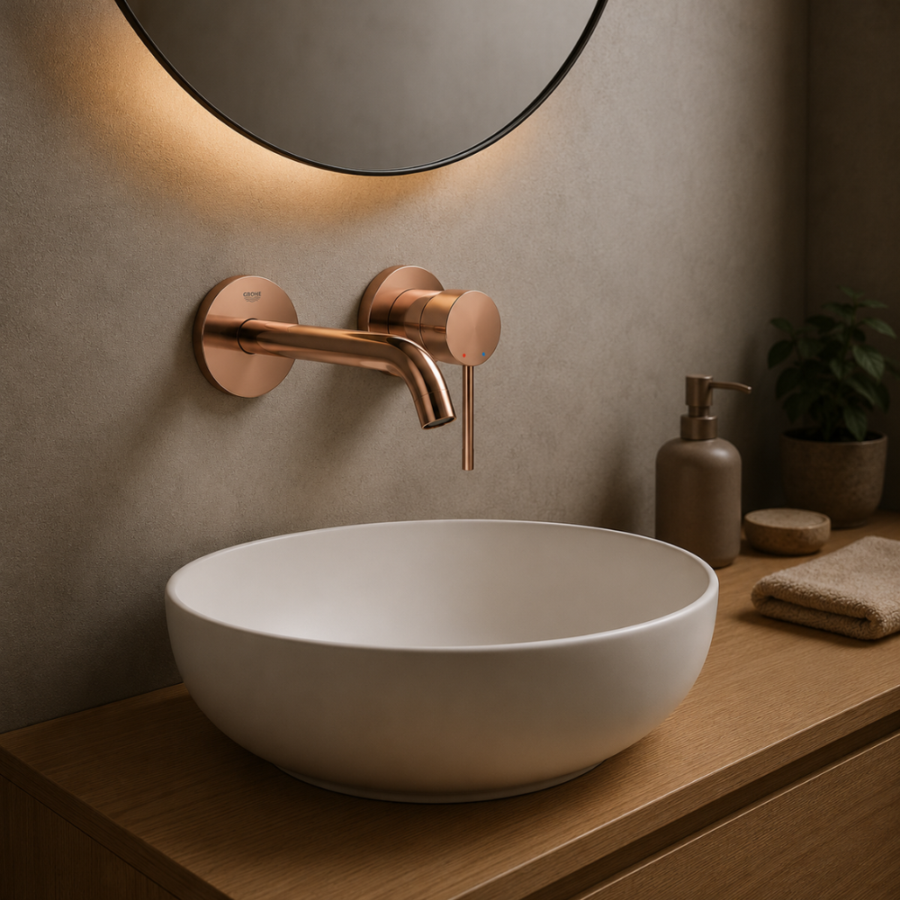 Mitigeur mural lavabo GROHE Essence Taille L warm sunset ambiance